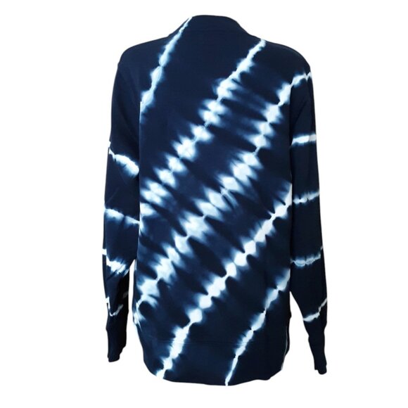 Tory Burch Sport Sweatshirt French Terry Tie Dye Ocean Mist Blue Small - Picture 5 of 9